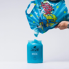 Mode Super 96er Bag refilling gel into a Mode 64oz jar
